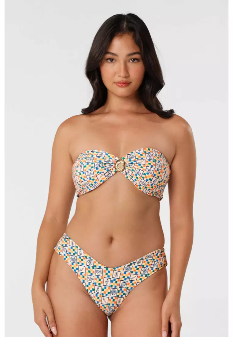 Maie Ruched Medium Bikini Bottoms / Conch Crush