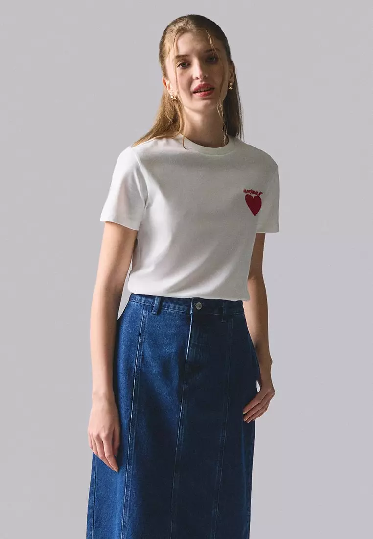 Chain Stitch Graphic T-Shirt