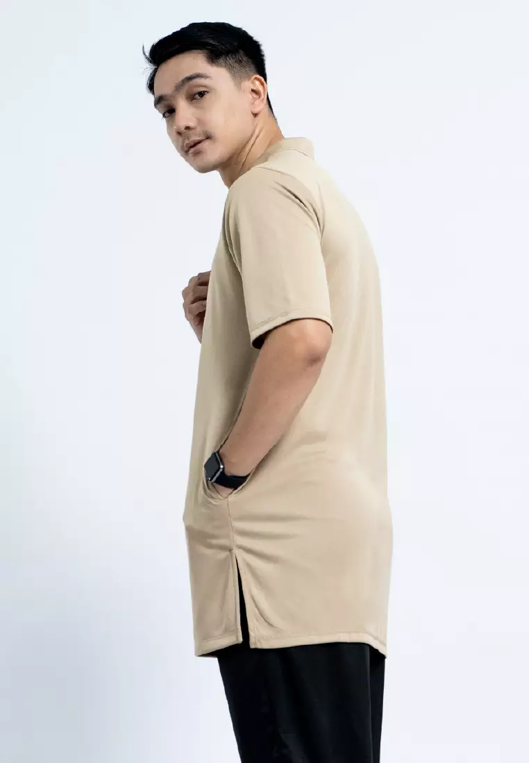 Tiento Naufal Baju Koko 3in1 Kurta Pria Dewasa Muslim Kerah Ciangi Casual Kerja Dry Fit Olahraga Ibadah Salat Lengan Pendek Ramadhan