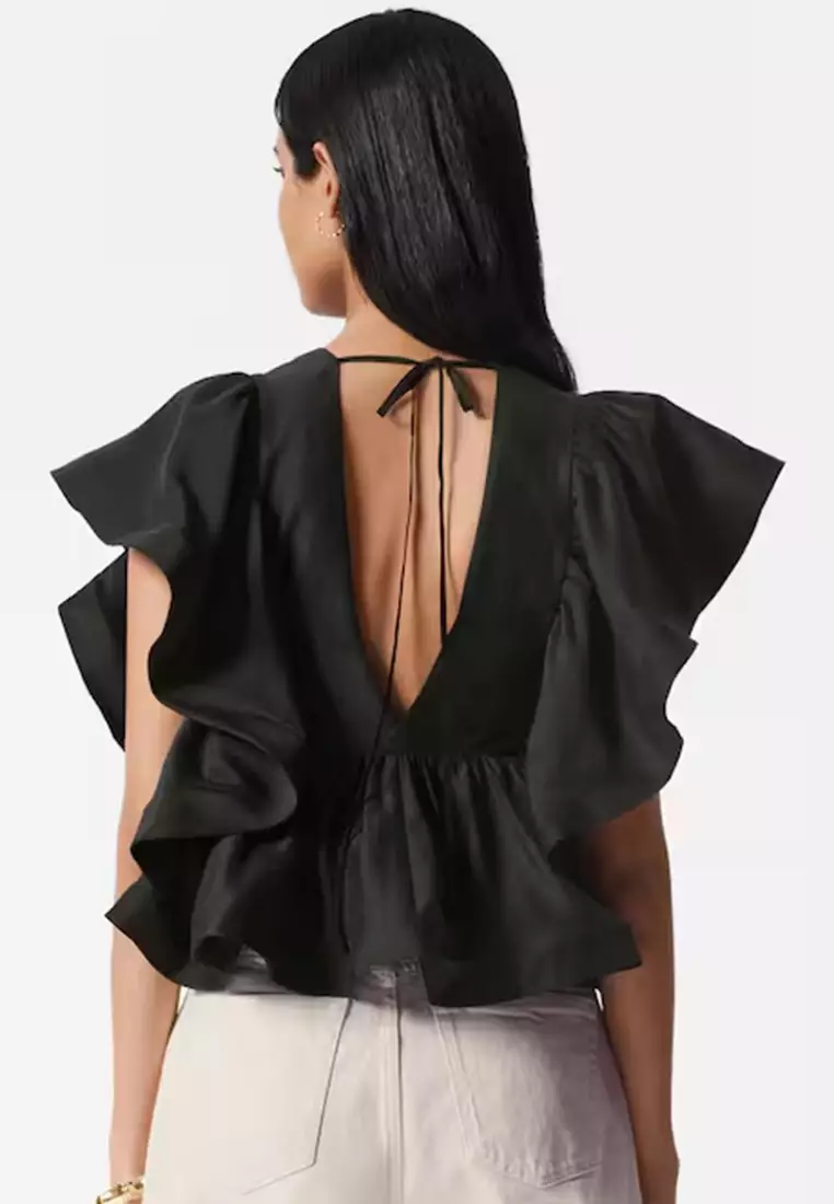 Ruffle V-Neck Blouse