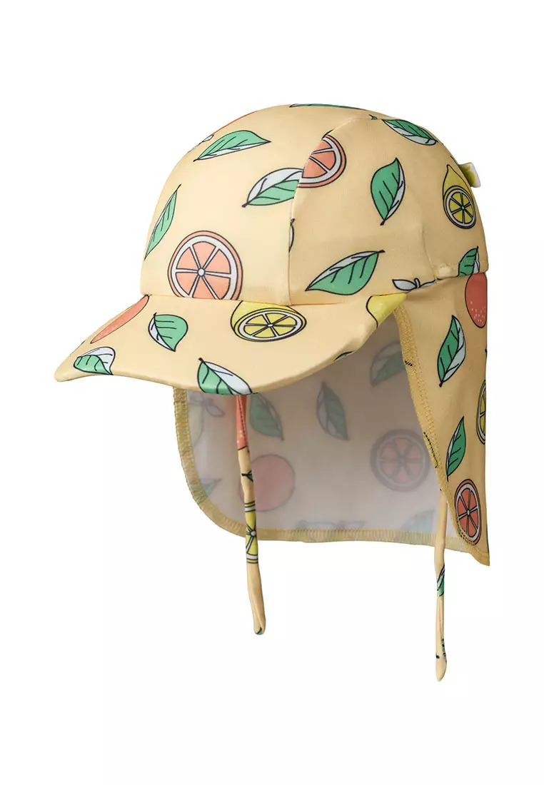 UV50 sun hat with lemons and oranges