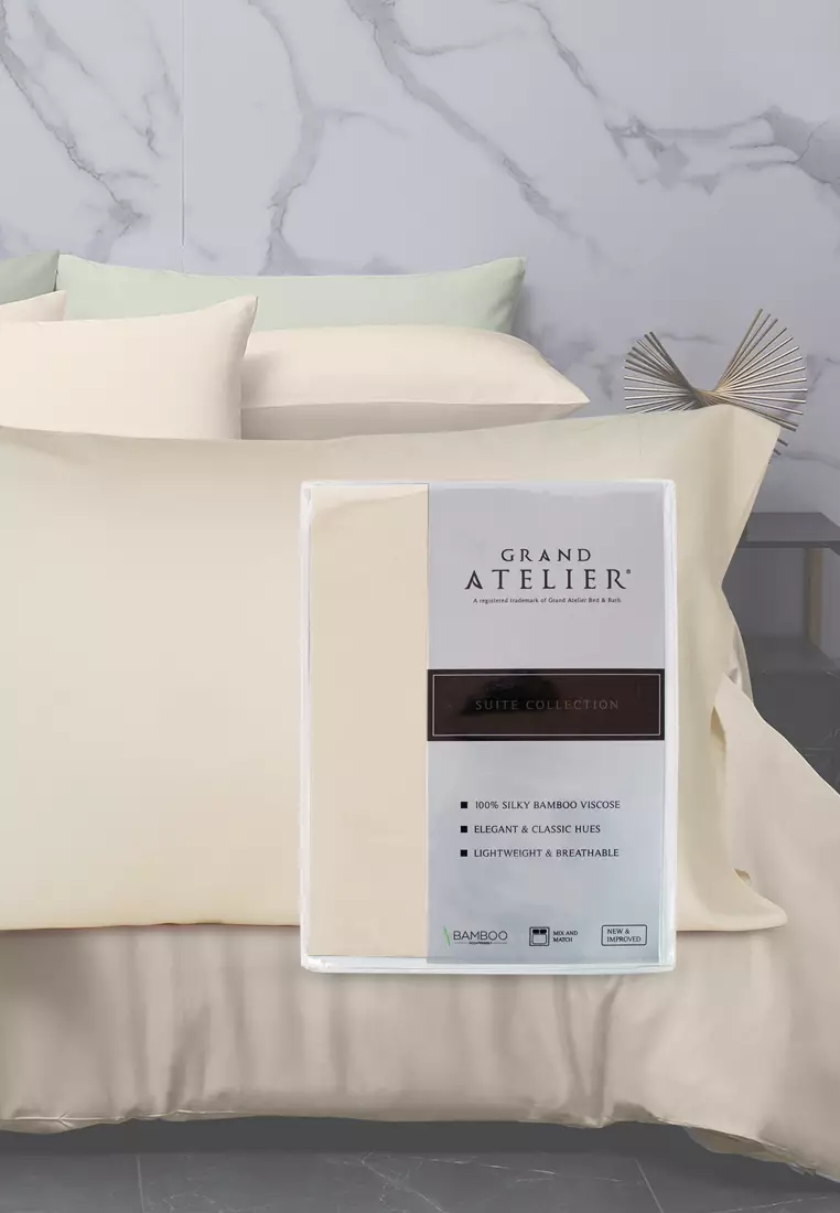 Buy Grand Atelier Linen 1000TC 100 Silky Bamboo Viscose Pillowcases 2
