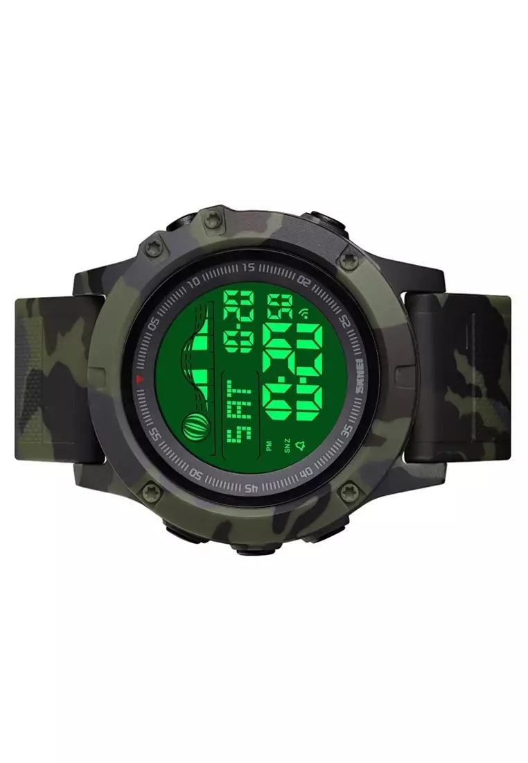 Jam Tangan Kasual Digital Pria Sport Waterproof Strap Tali Material Silikon LW20 ORIGINAL