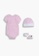 Levi's pink Levi's Girl Infant's Batwing Logo Bodysuit, Beanie & Bootie Set (6 - 12 Months) - Fairy Tale 616C5KAA1CC18BGS_2
