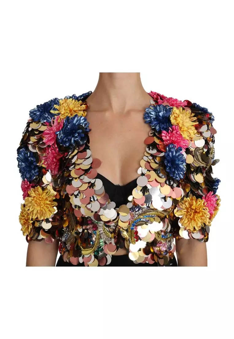 Buy Dolce & Gabbana Enchanted Sicily Crystal Sequin Jacket