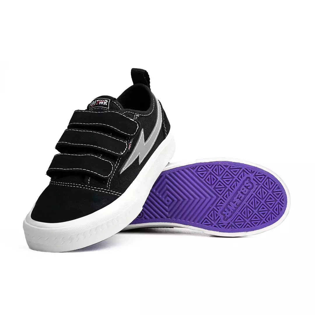 SABA Reno Low Black White - Sepatu Sneakers Casual Pria Wanita