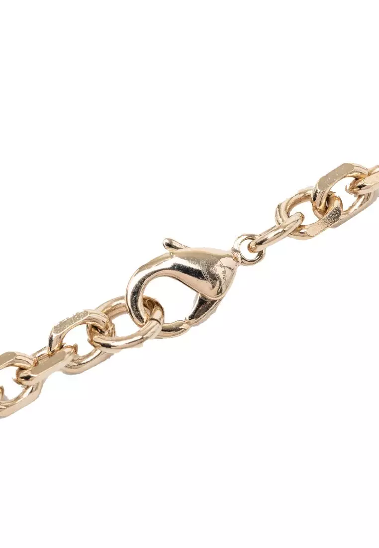 Pre-Loved Chanel Cc Gold Plated Perfume Bottle Locket Pendant Necklace