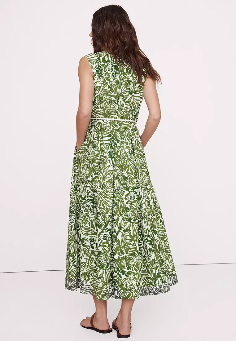 Cotton Poplin Wrap Maxi Dress