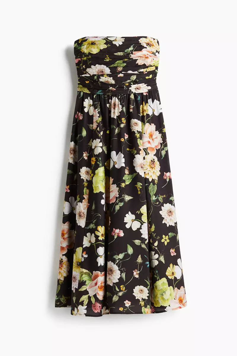 strapless open back dress Emery Maxi Jumper Dress  RetroKid