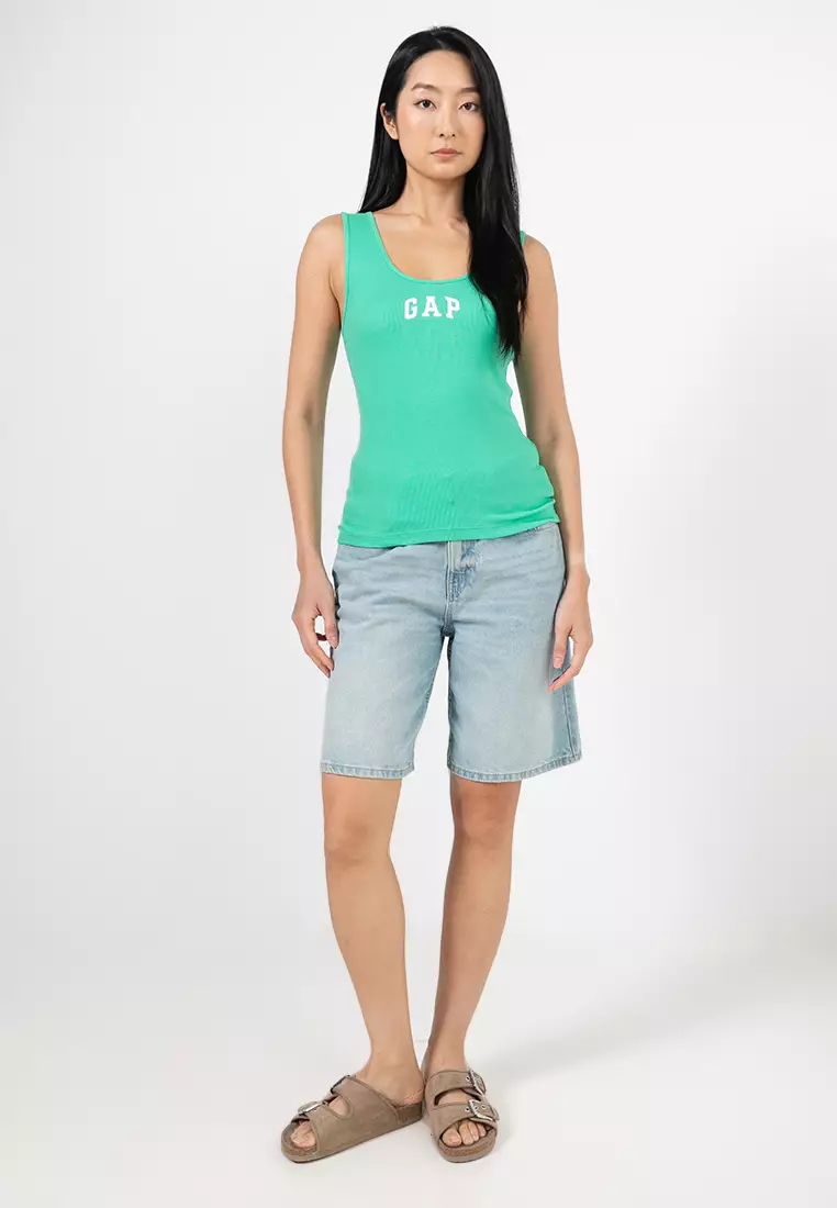 Logo Ribbed Tank Top