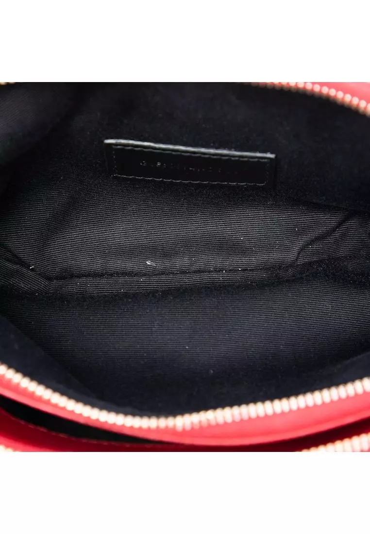 Pre-Loved Saint Laurent Mini Quilted Lambskin Becky Double Zip Crossbody