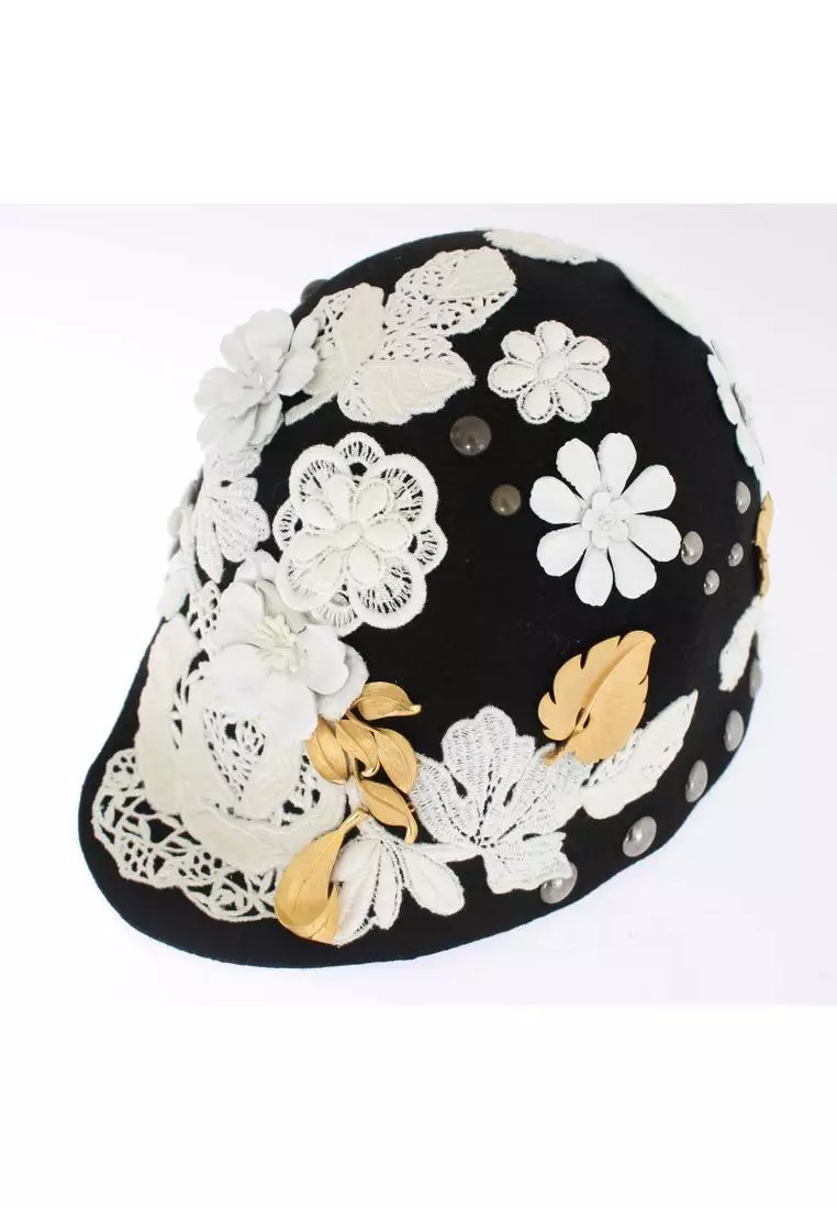 Dolce & Gabbana Orange Faux Fur Whole Head Wrap Hat main image 1
