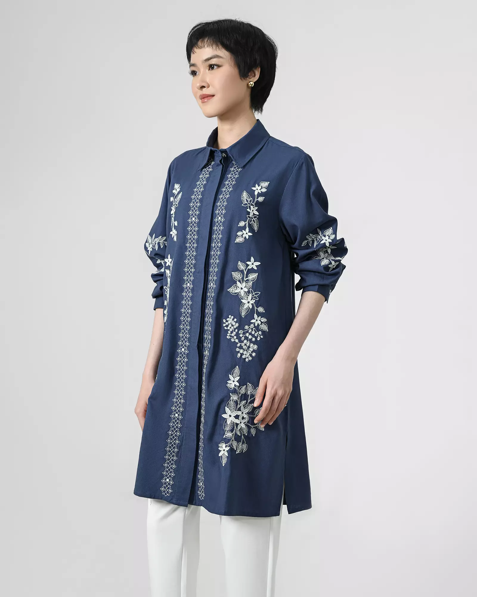 Geulis.id GLORIOSA LINEN TUNIC - DENIM
