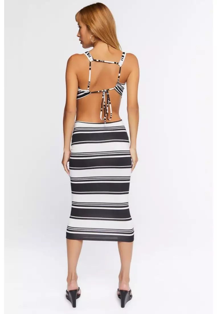 Forever 21 striped top midi dress