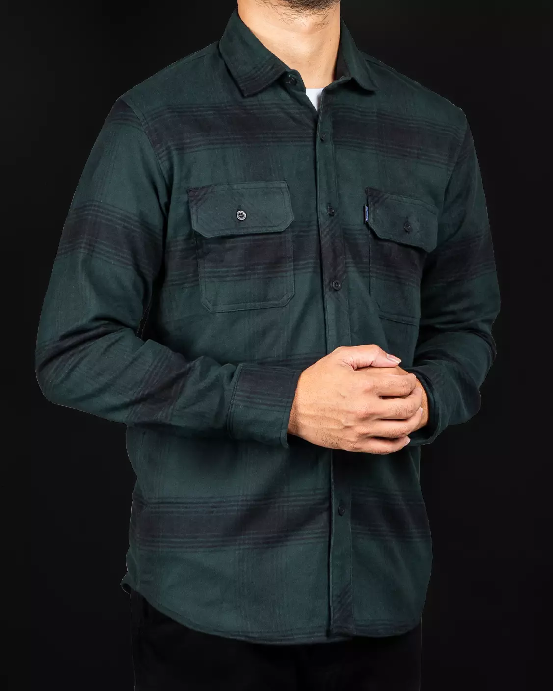 Gloaming Kemeja Flanel Veterano Unisex Panjang Versatile