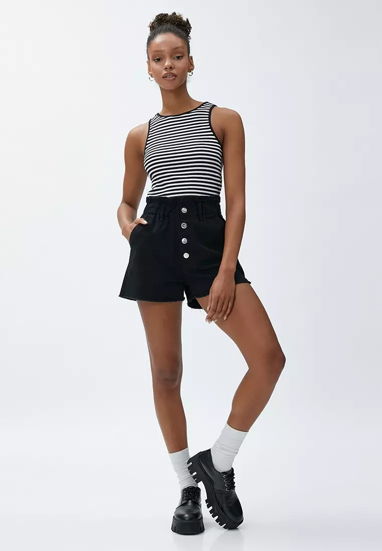 High Waist Denim Shorts