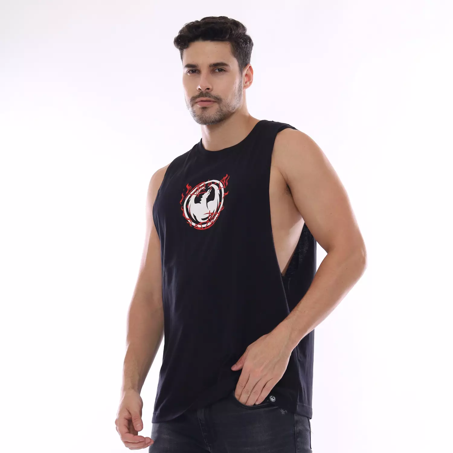 Dragon Kaos Singlet Pria Forsaken Planet Surf