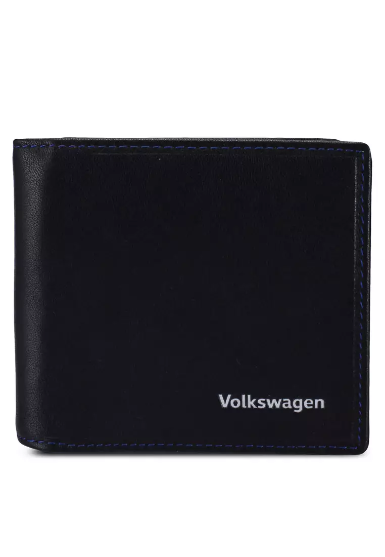 Buy Volkswagen Men's RFID Genuine Leather Bi Fold Short Wallet Online ...