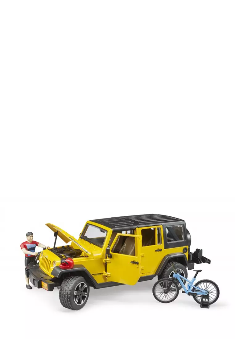 Bruder 2543 - Jeep Wrangler Rubicon Unlimited with 1 mountain bike and cyclist