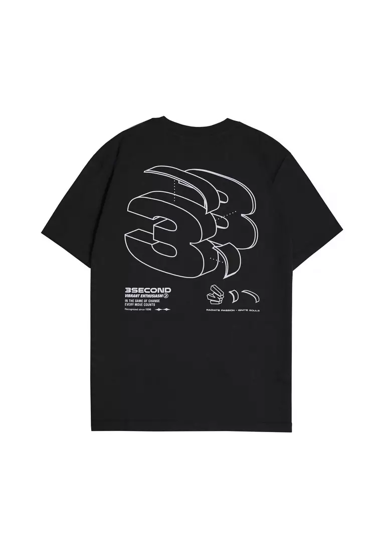 3Second Men's T-Shirt Relaxed Fit Bouyant C090824