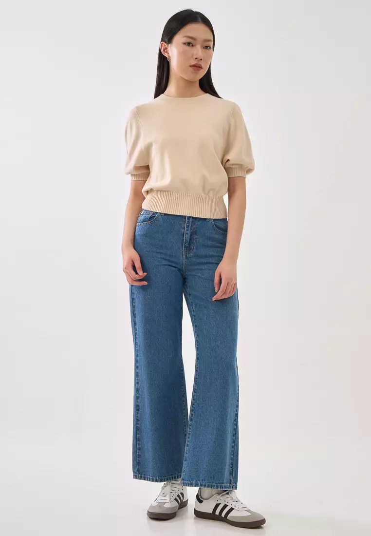 Puff Sleeve Knit Top