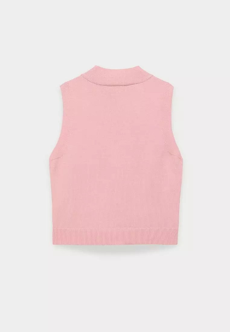Buttoned Knit Vest