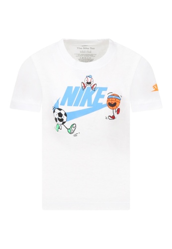 Nike white Nike Nikemojii Futura Tee (Little Kids) - White 7A06AKABDA8156GS_1