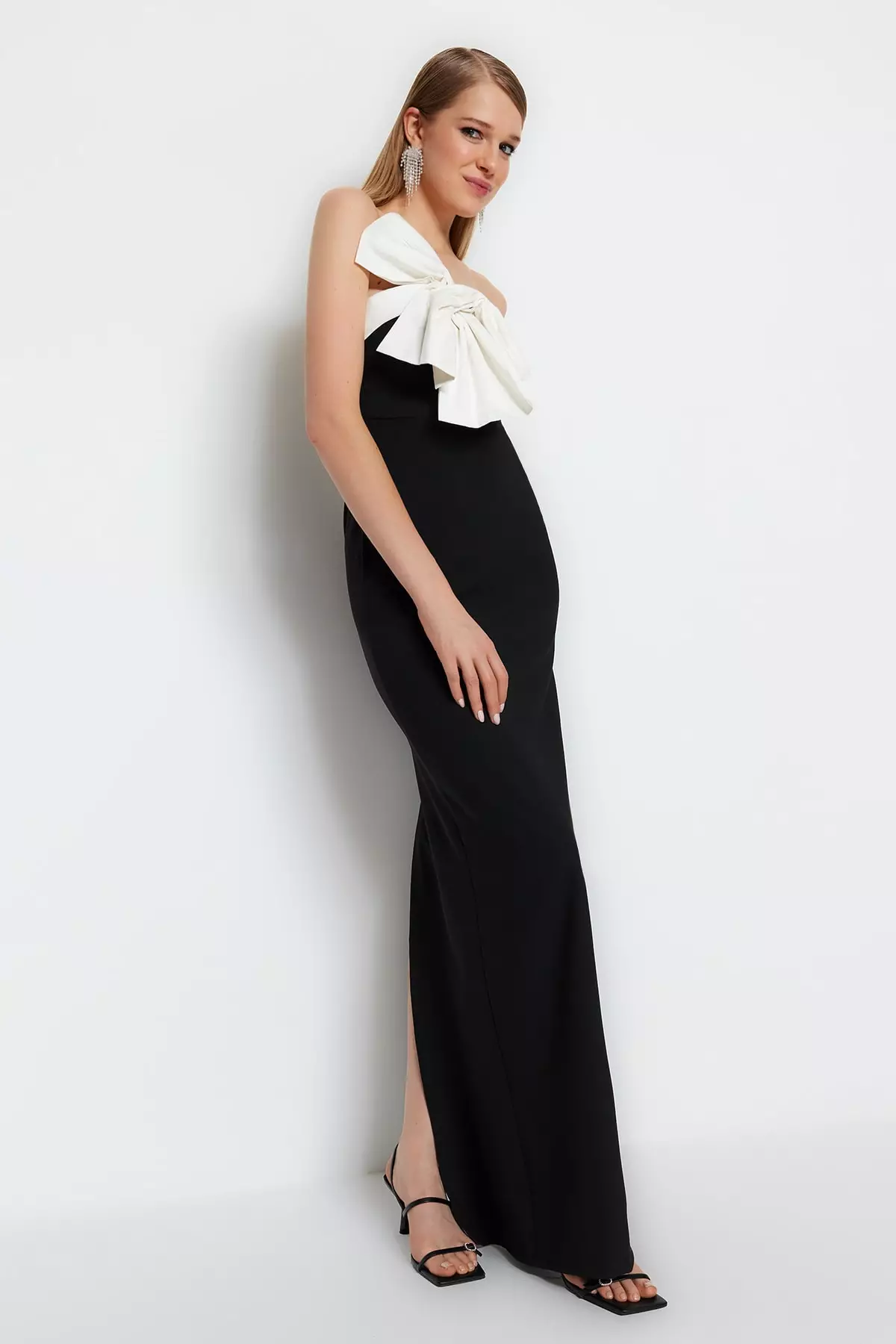 Lined Woven Evening Dress