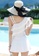 A-IN GIRLS white Elegant Mesh One-Piece Swimsuit 25032US1B71358GS_2
