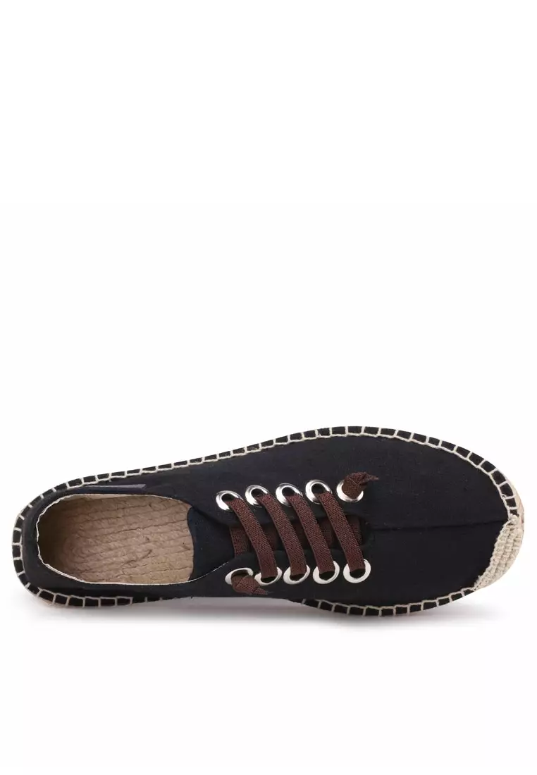 Color Matching Lace Up Canvas Espadrilles QZ-X35
