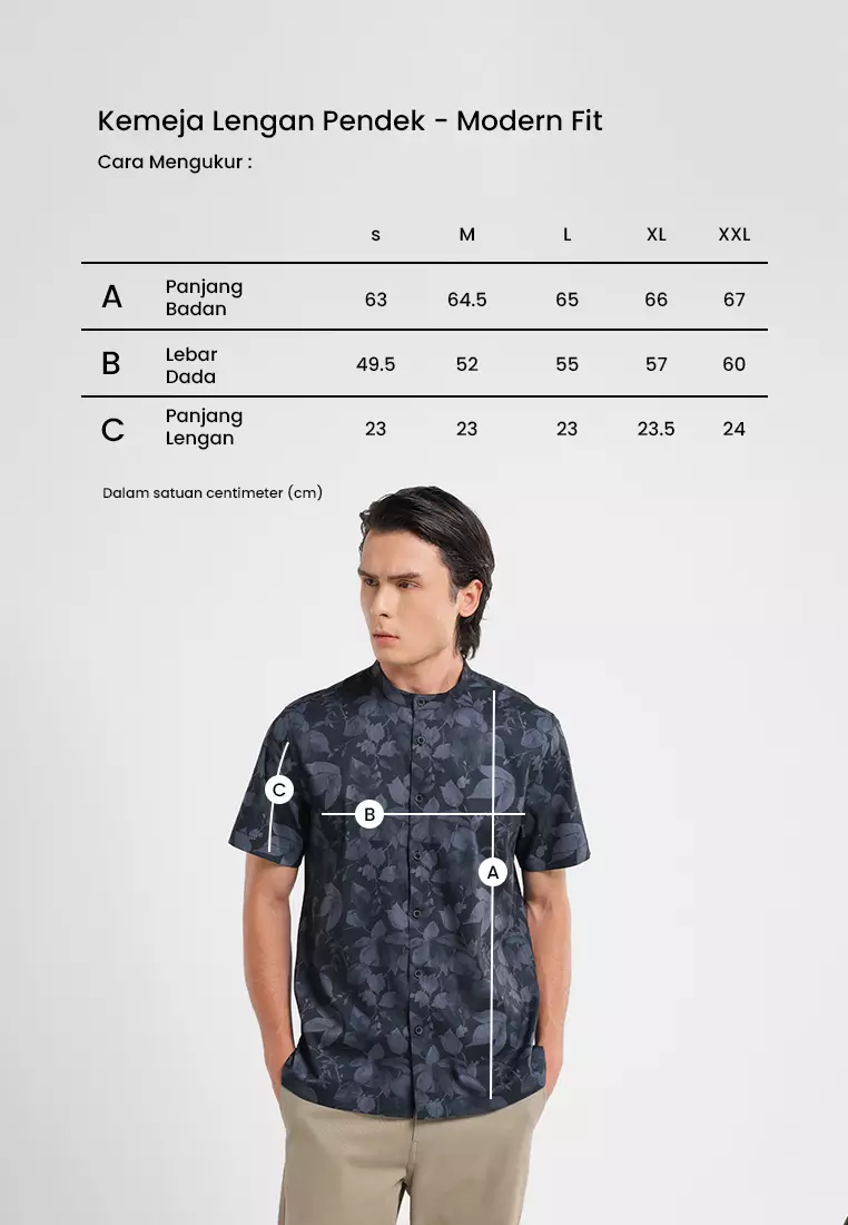 MANZONE X Adipati Dolken - Kemeja Koko Shanghai Lengan Pendek Pria Rama Modern Fit - Black