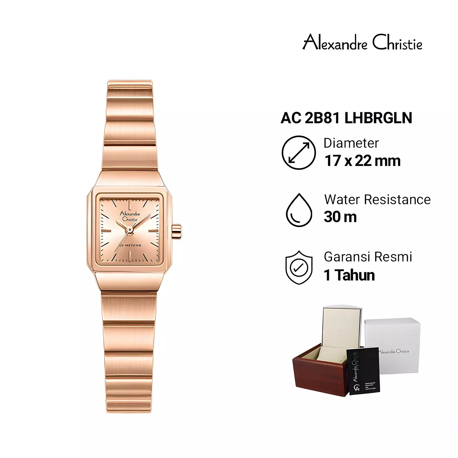 Jam Tangan Analog Wanita - Rose Gold - Stainless Steel - 2B81 LHBRGLN