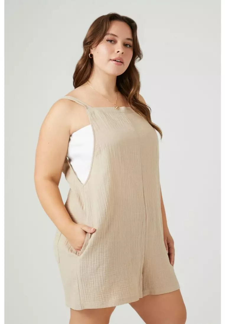 Plus Size Relaxed Gauze Jumpsuit