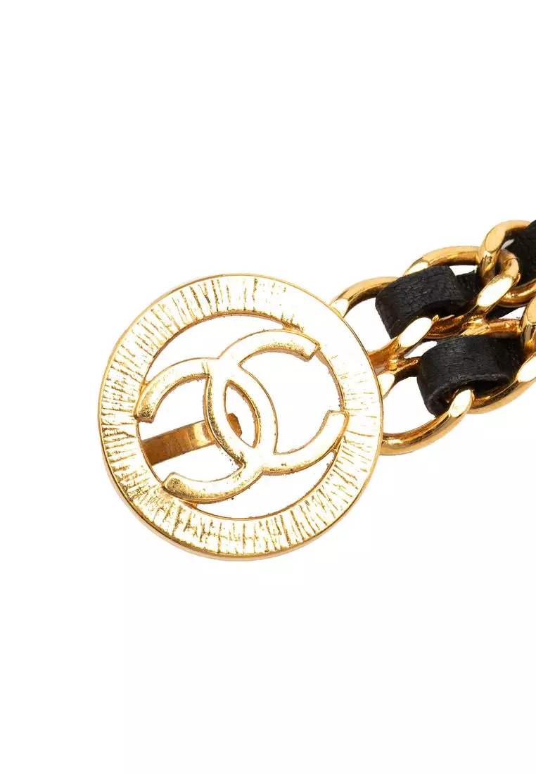 Chanel Pre-Loved Chanel Gold Plated Leather Woven Double  display picture 1