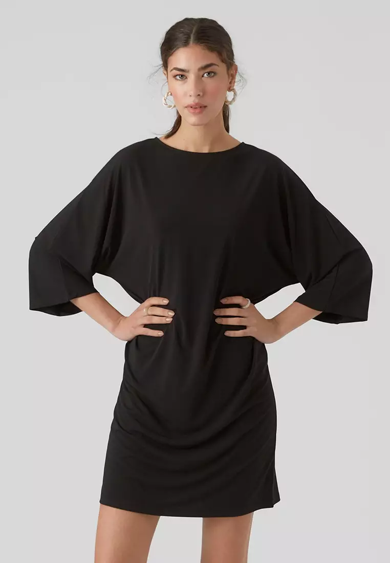 Rasmine 3/4 Bat Sleeve Short Dress