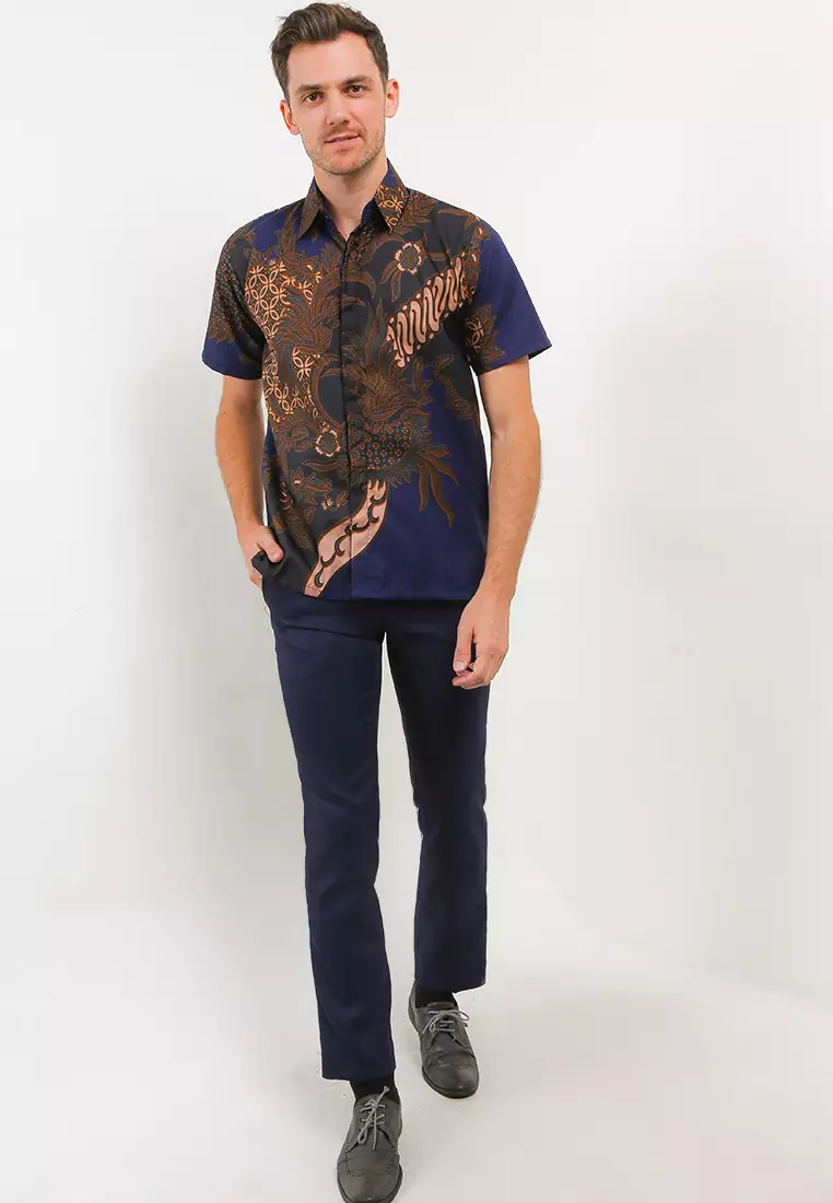 Mahesa Kemeja Batik Exclusive Premium Pria Casual Modern Lengan Pendek