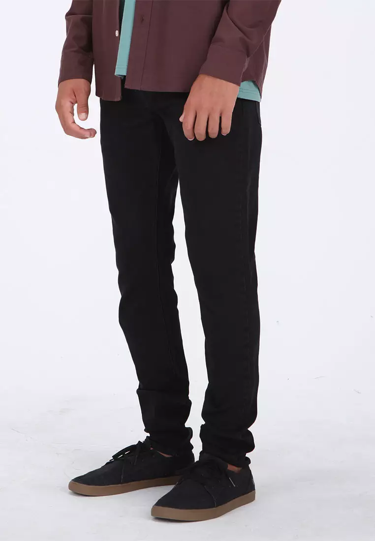 MLD 2X4 SKINNY TAPERED FIT JEANS BLACKOUT