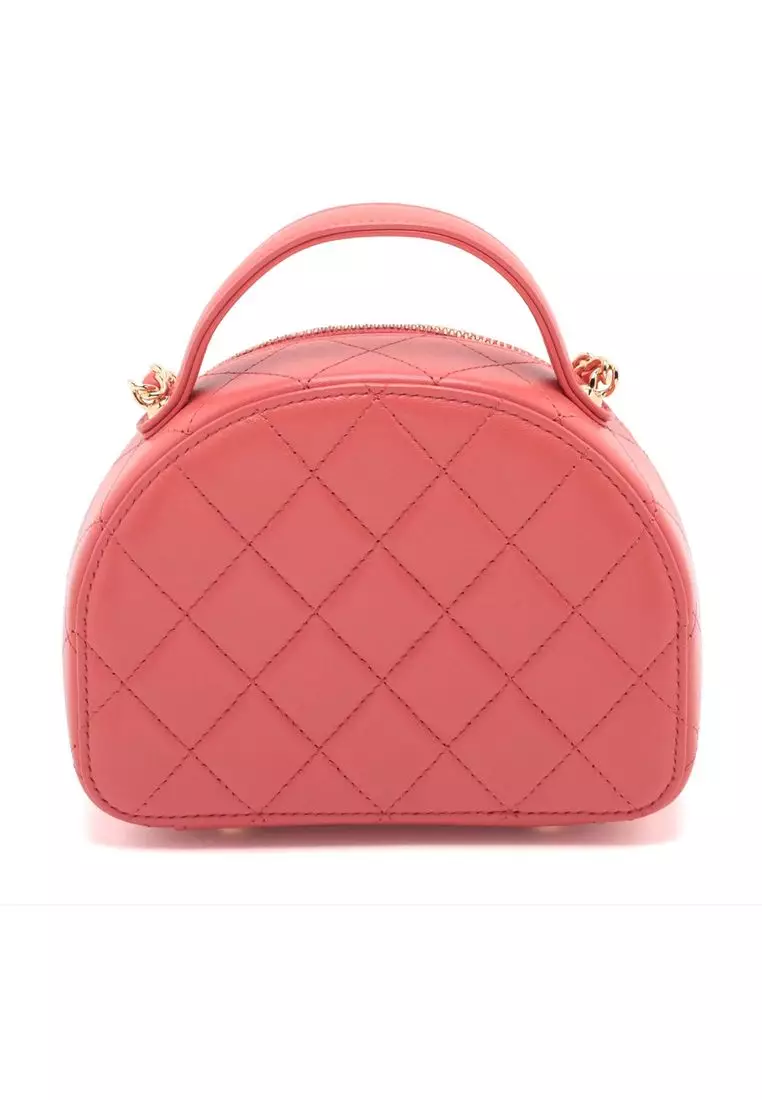 Pre-Loved Chanel Quilted Lambskin Chic Riviera Top Handle Vanity Case