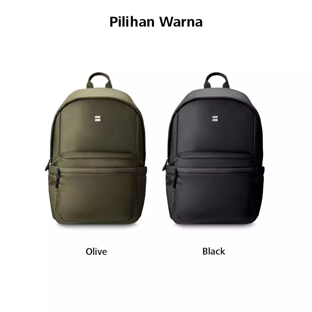 Leroy Laptop Backpack 15-Inch Tas Ransel Kerja Kuliah Sekolah Praktis - Olive