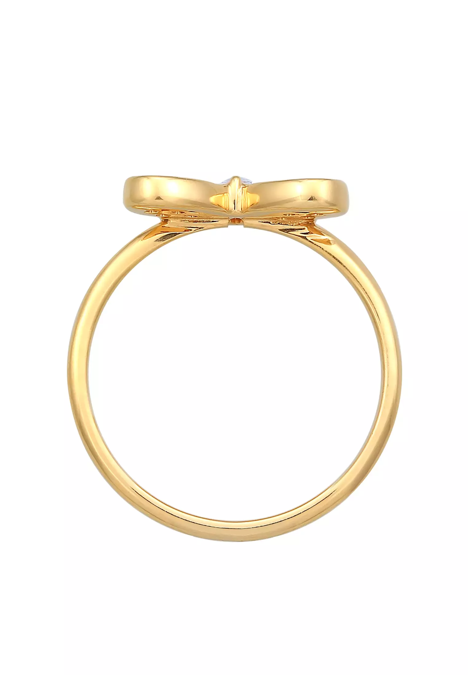 Buy ELLI GERMANY Ring Butterfly Symbol Sparkling Zirconia Crystals Gold ...