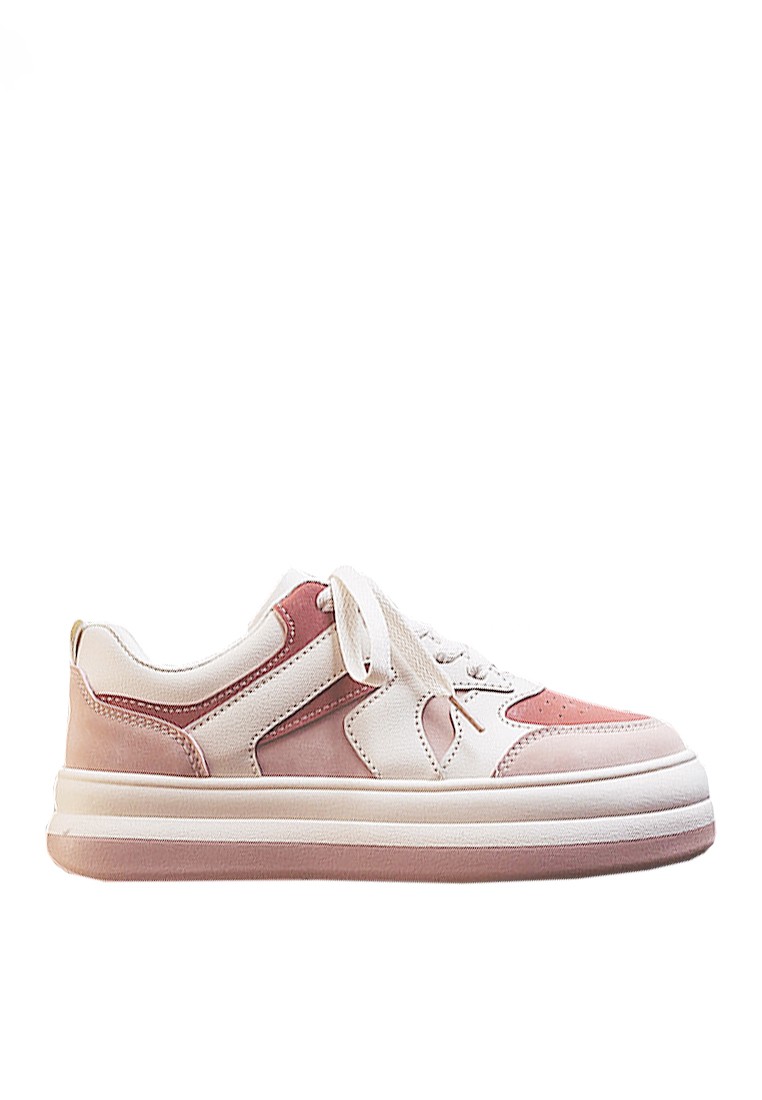 VANSA Colorblock Synthetic Leather Platform Sneakers VPW-T171