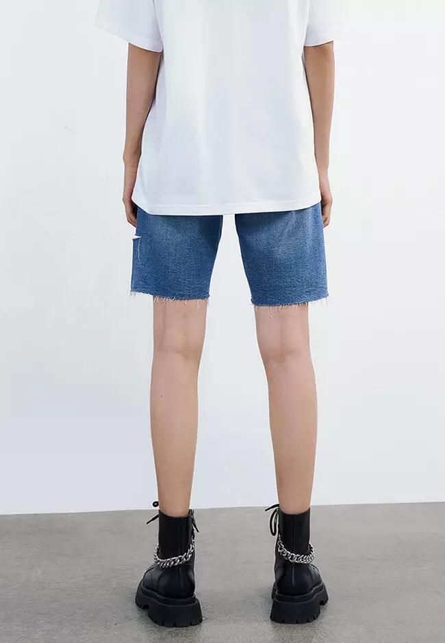 Buy Urban Revivo Casual Denim Shorts 2024 Online ZALORA Singapore