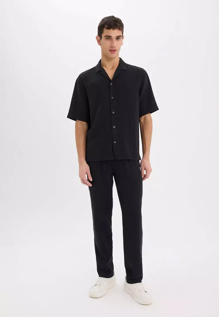 Relax Fit Summer Muslin Short Sleeve Shirt