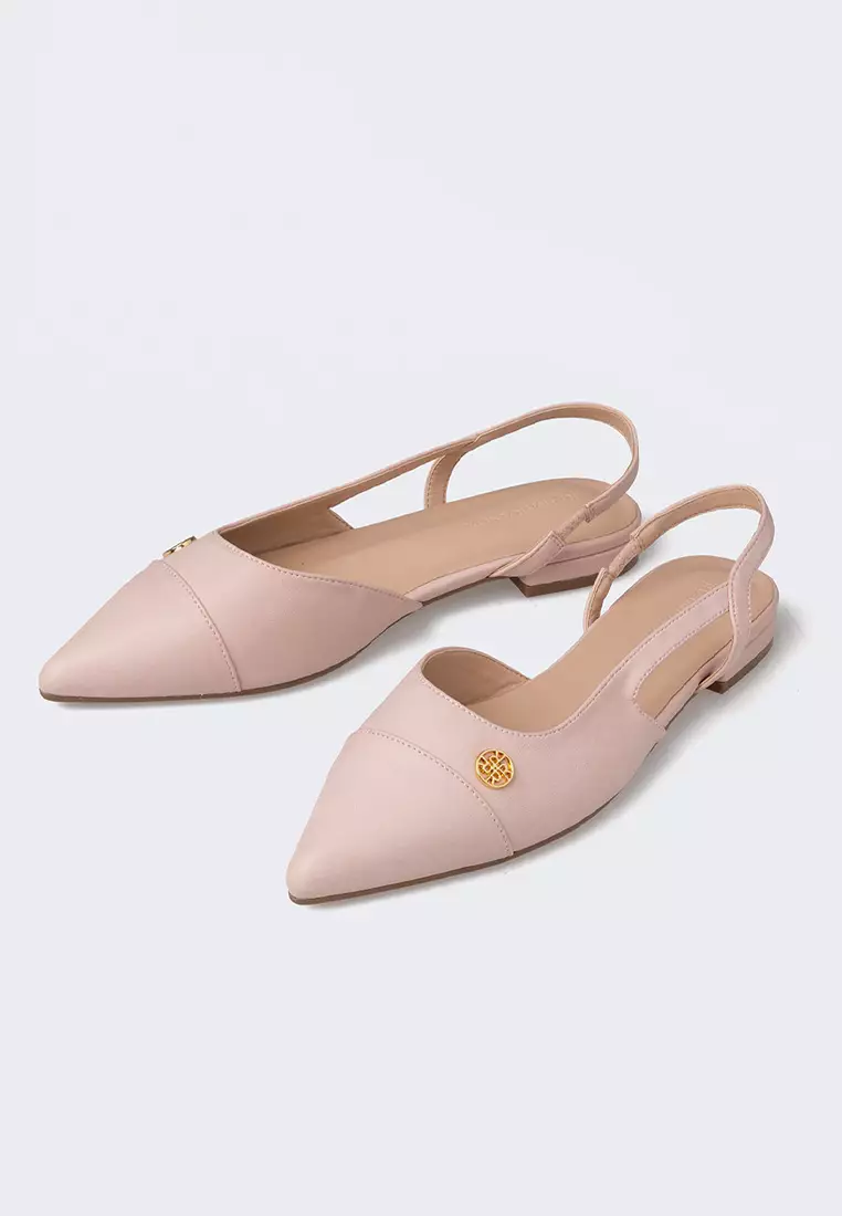 Ria Miranda Petal Pink Siena Slingback Flats