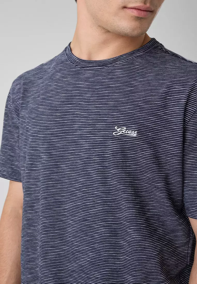 Crewneck Shortsleeves Mini Stripes Tee