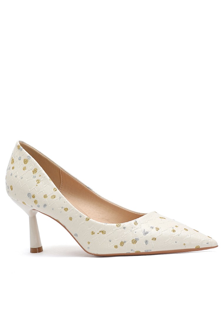 7CM Pointy Texture Pumps 881-6