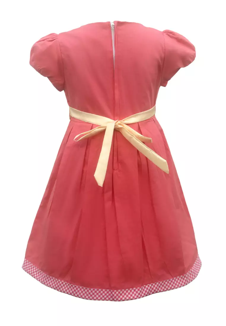 Two Mix Dress Anak Perempuan Bahan Katun Usia 1-12 Tahun 4222