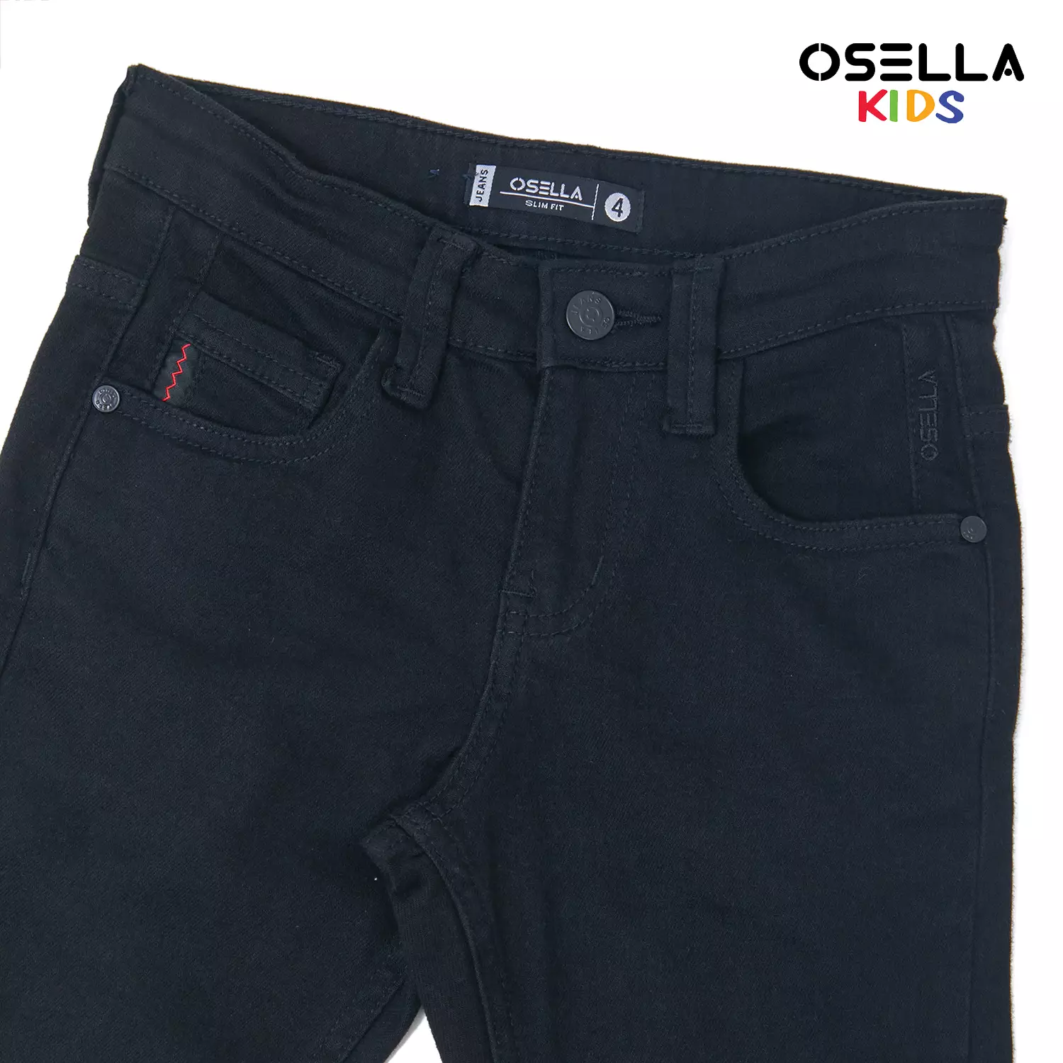 [NEW] Osella Jaden Slim Fit Long Denim Pants In Black 228O500143 | Celana Panjang Jeans Anak Laki Laki