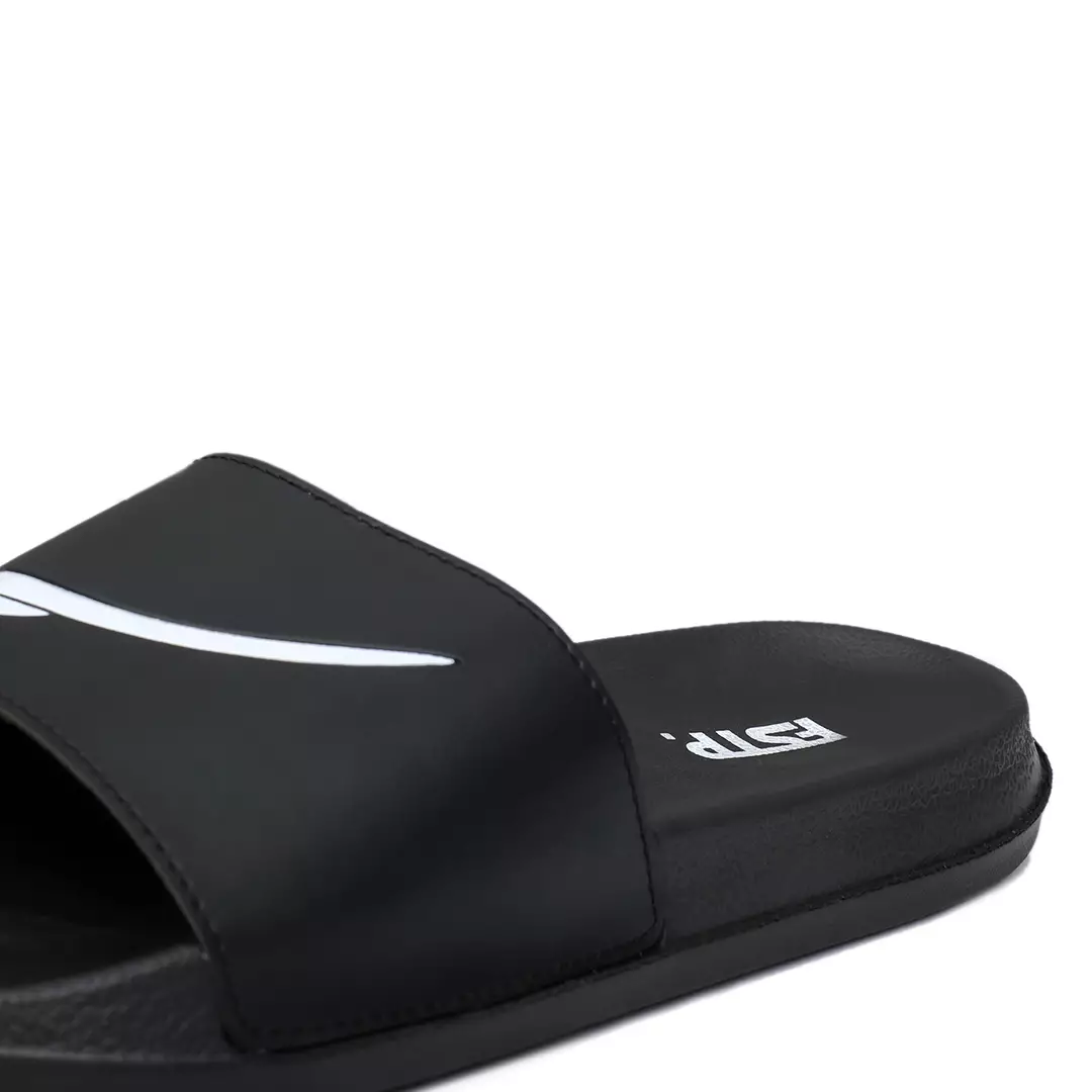 Soul Black White Sandal Pria Slide Footstep Footwear