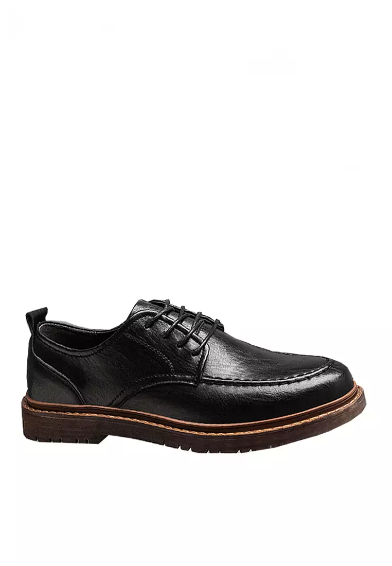 Discount on Twenty Eight Shoes  shoes - SKU: VANSA Simple Leather Lace-up Casual Shoes VSM-C6870